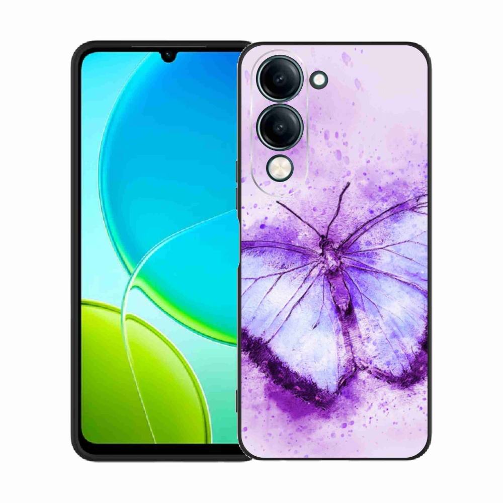 Gélový kryt mmCase na Vivo Y29s 5G - fialový motýľ