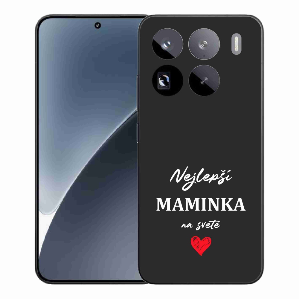 Gélový kryt mmCase na Xiaomi 15 Pro - najlepšia mamička 1 čierne pozadie
