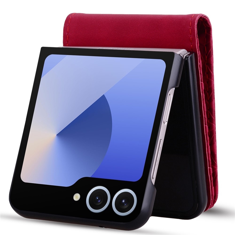 Gridy knižkové púzdro na Samsung Galaxy Z Flip7 5G - vínové