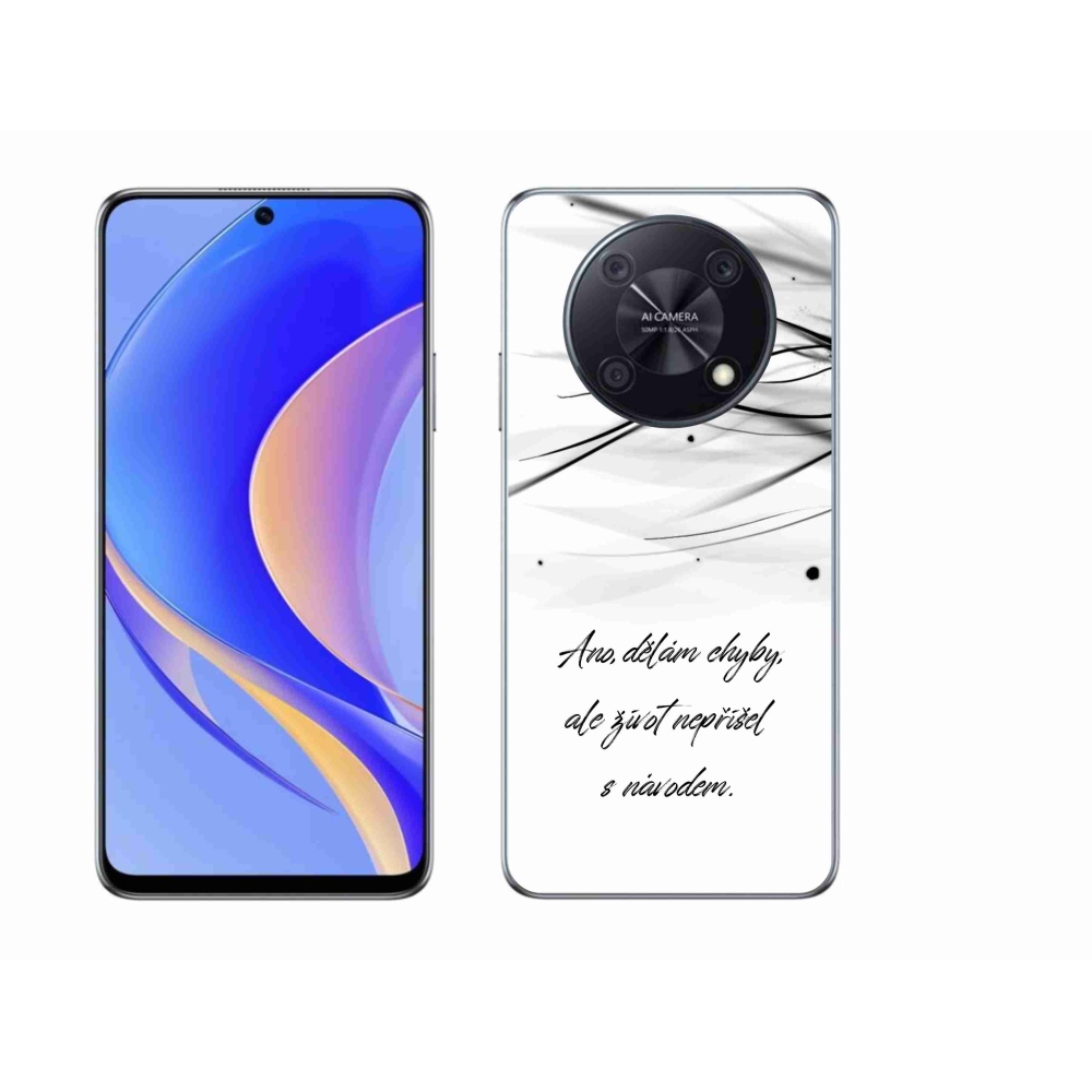 Gélový kryt mmCase na Huawei Nova Y90 - citát biele pozadie