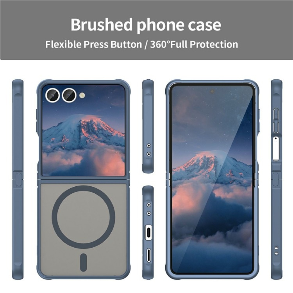 Case matný gélový obal s MagSafe na Samsung Galaxy Z Flip7 5G - modrý