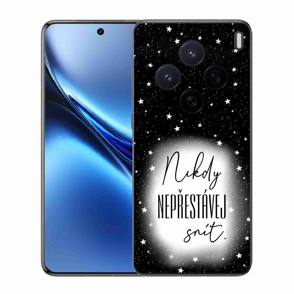 Gélový kryt mmCase na Vivo X200 5G - citát 1 bieločierne pozadie