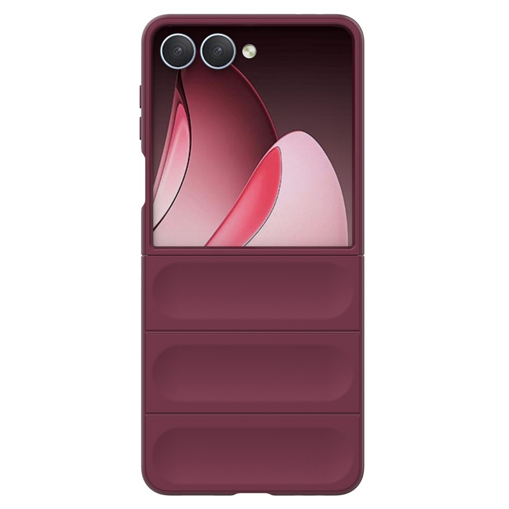 Rugg odolný gélový obal na Samsung Galaxy Z Flip7 5G - vínový