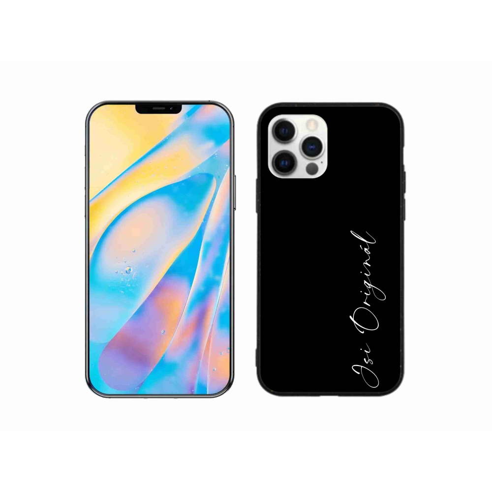 Gélový kryt mmCase na iPhone 12 Pro - si originál čierne pozadie