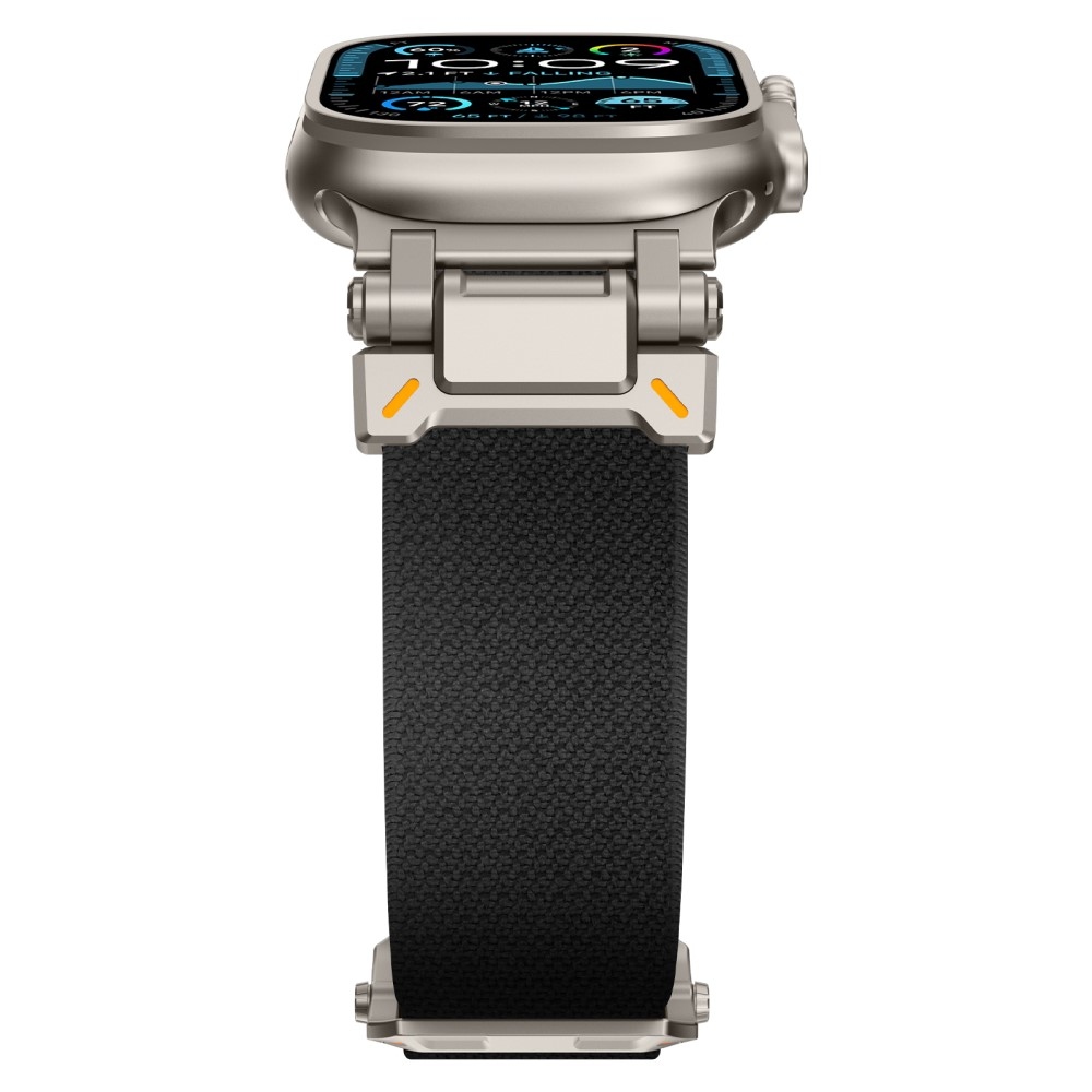 Titanium nylonový remienok na Apple Watch Ultra/Ultra 2 49mm/SE/SE 2022/2023 44mm/10 46mm/9/8/7 45mm/6/5/4 44mm/3/2/1 42 mm - čierny