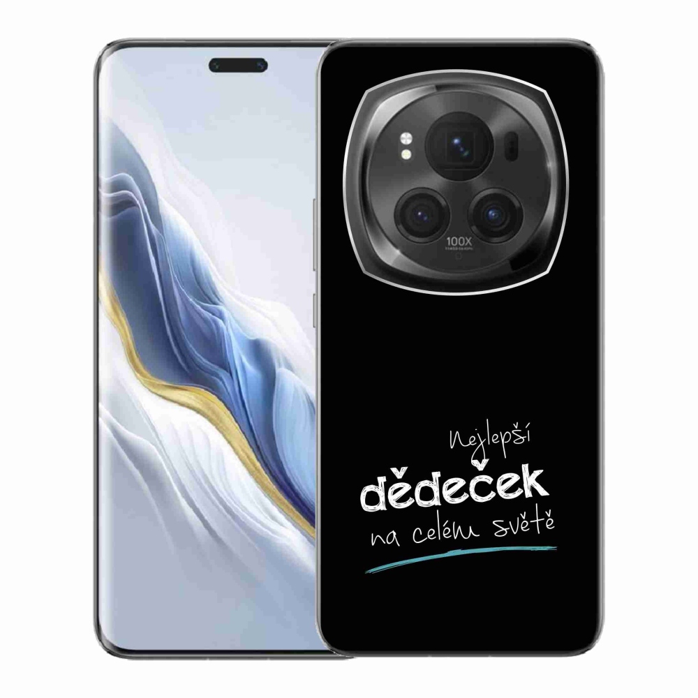 Gélový kryt mmCase na Honor Magic 6 Pro 5G - najlepší dedko 3 čierne pozadie