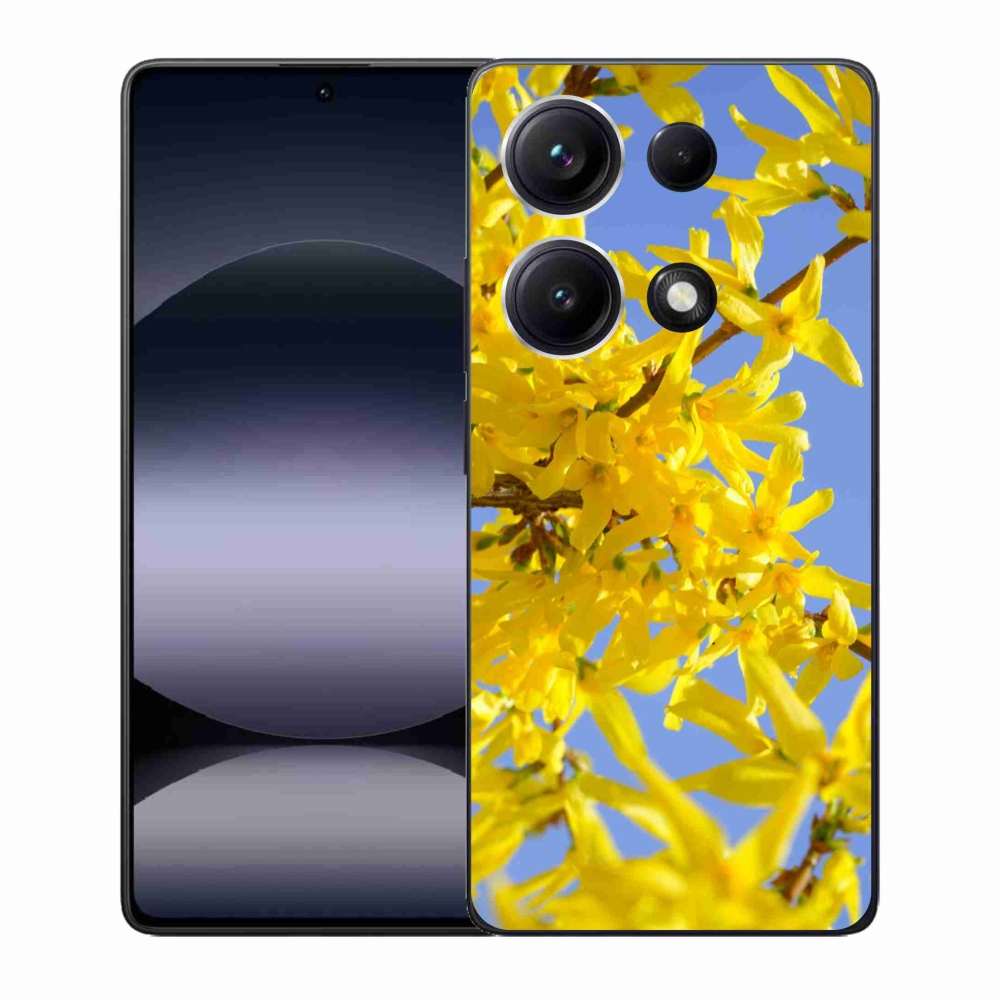 Gélový kryt mmCase na Xiaomi Redmi Note 14S - žlté kvety
