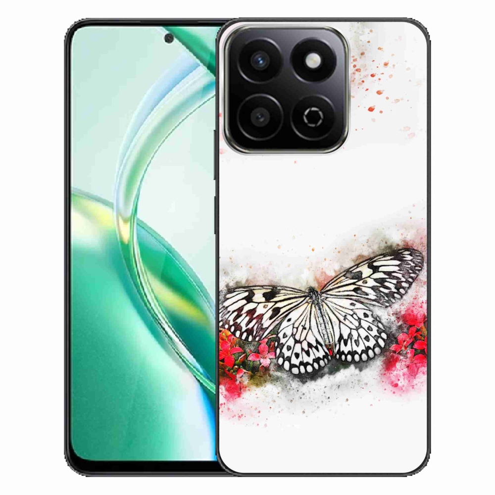 Gélový kryt mmCase na Honor 200 Smart 5G - čiernobiely motýľ