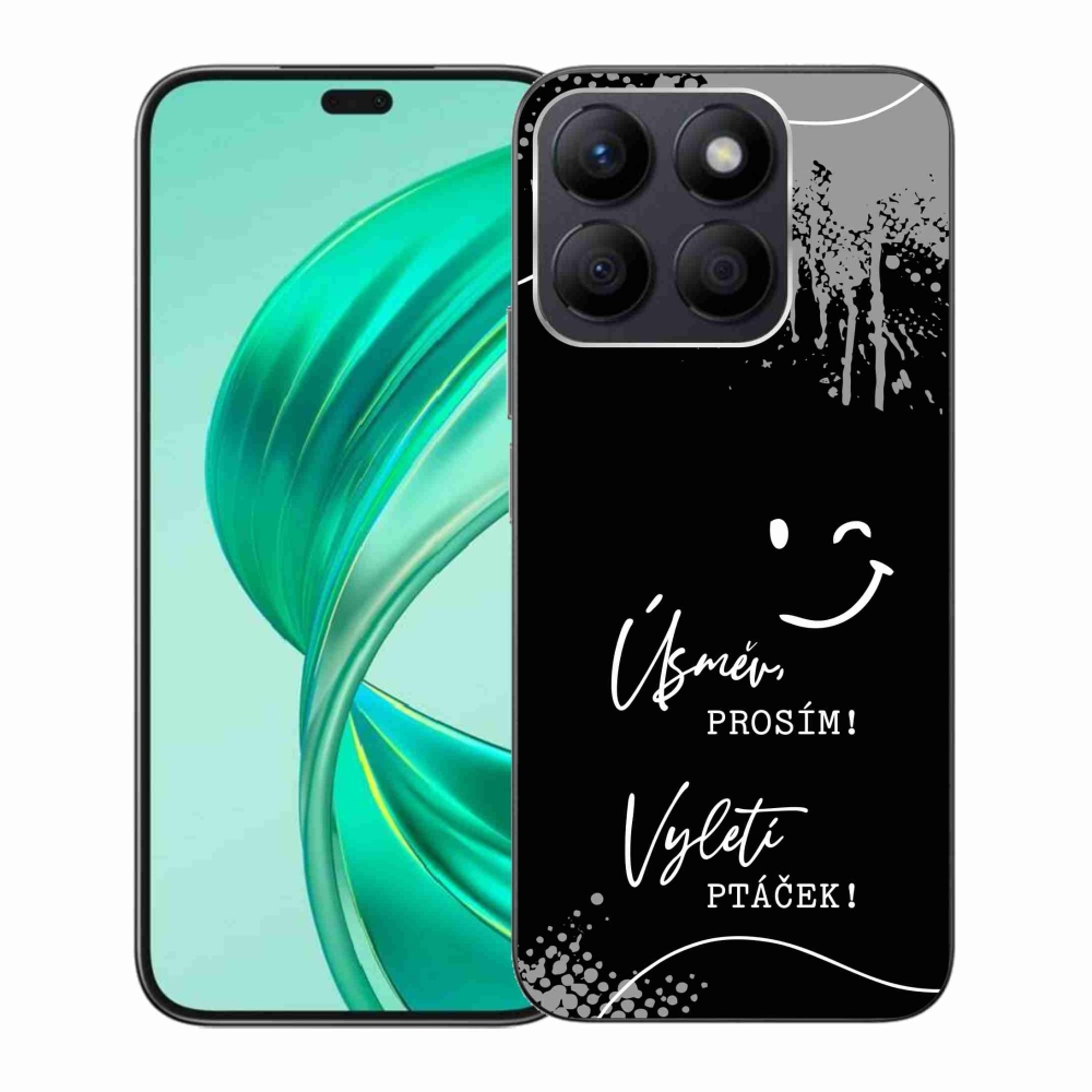 Gélový kryt mmCase na Honor X8b - vtipný text 4 čierne pozadie