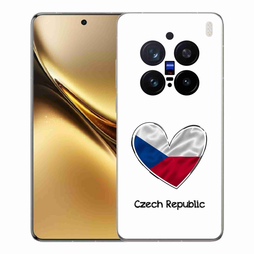 Gélový kryt mmCase na Vivo X200 Pro 5G - vlajka srdca biele pozadie