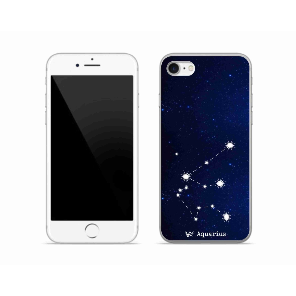 Gélový kryt mmCase na iPhone SE (2022) - súhvezdie Vodnára