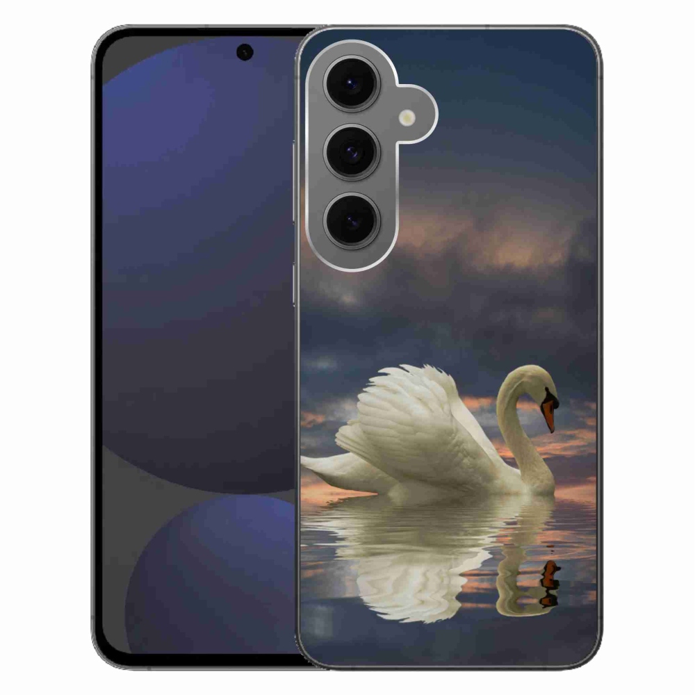 Gélový kryt mmCase na Samsung Galaxy S24 FE - labuť