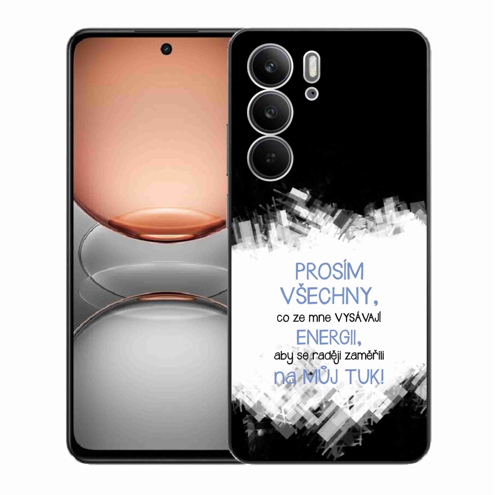 Gélový kryt mmCase na Realme C75 - vtipný text 1 modrý