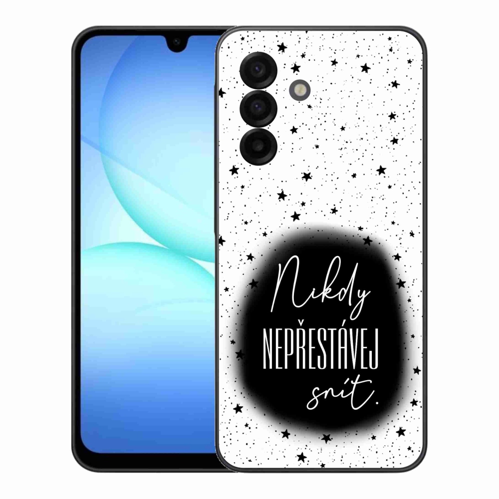 Gélový kryt mmCase na Samsung Galaxy A17 4G/5G - citát 1 čiernobiele pozadie