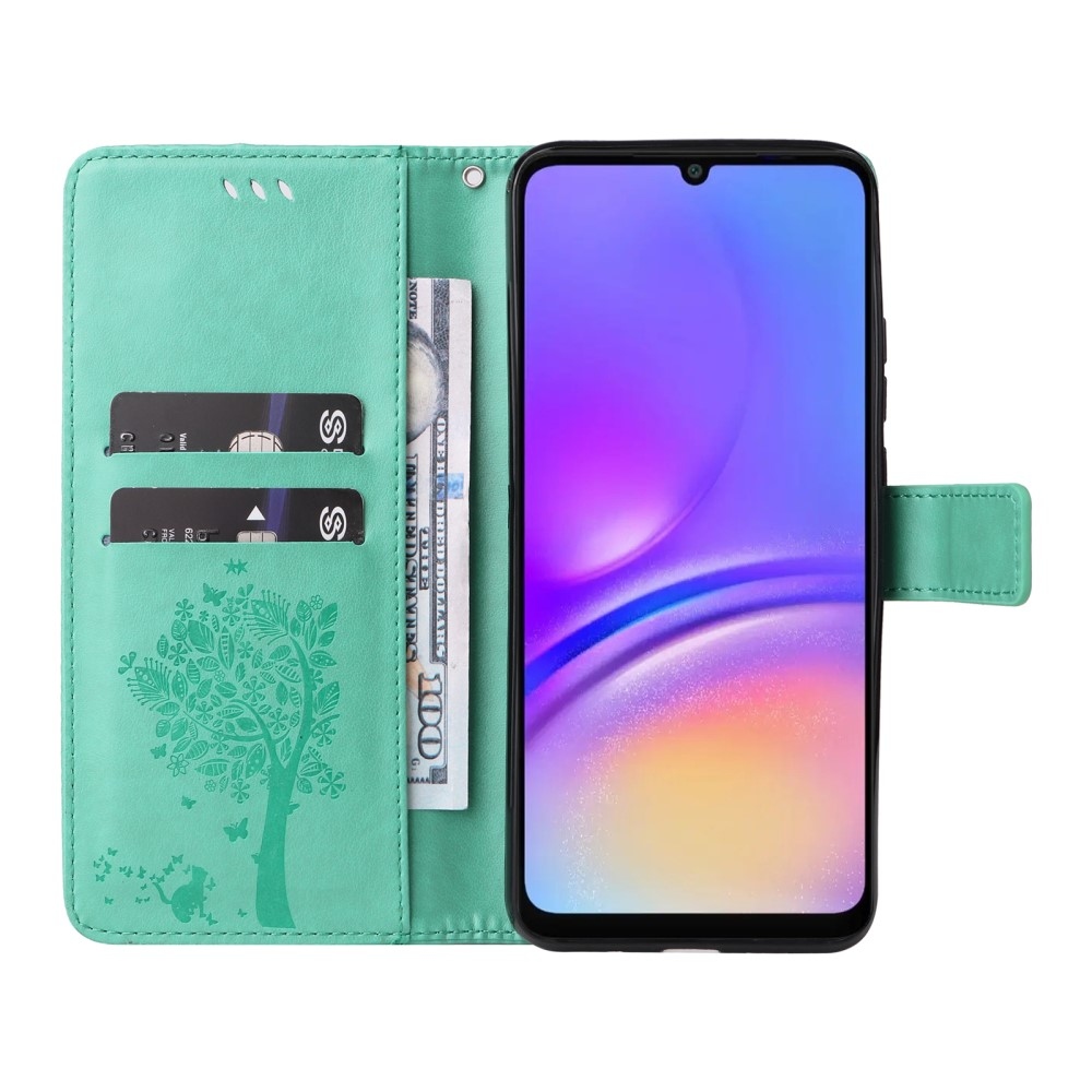 Trees knižkové púzdro na Samsung Galaxy A06 4G - modrozelené
