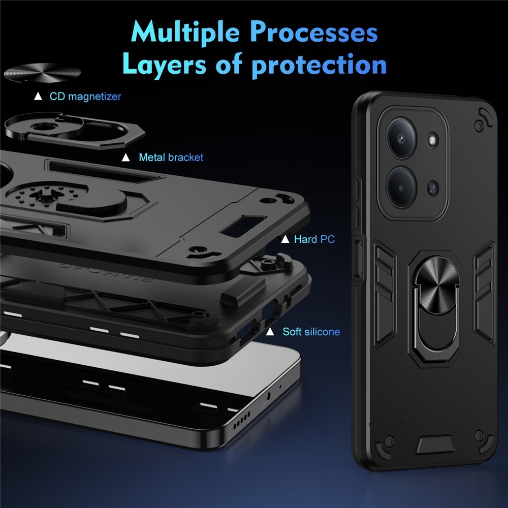 Defend odolný kryt na Xiaomi Redmi 15C 4G (171mm)/Poco C85 4G (171mm) - čierny