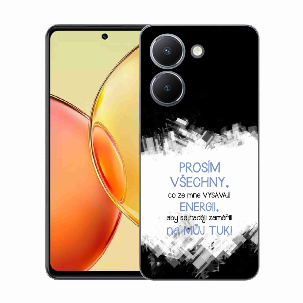 Gélový kryt mmCase na Vivo Y36 - vtipný text 1 modrý