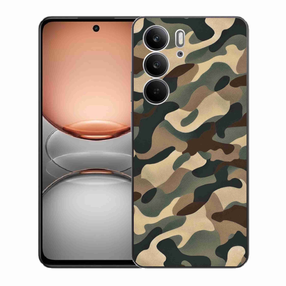 Gélový kryt mmCase na Realme C75 - maskáčový vzor 11