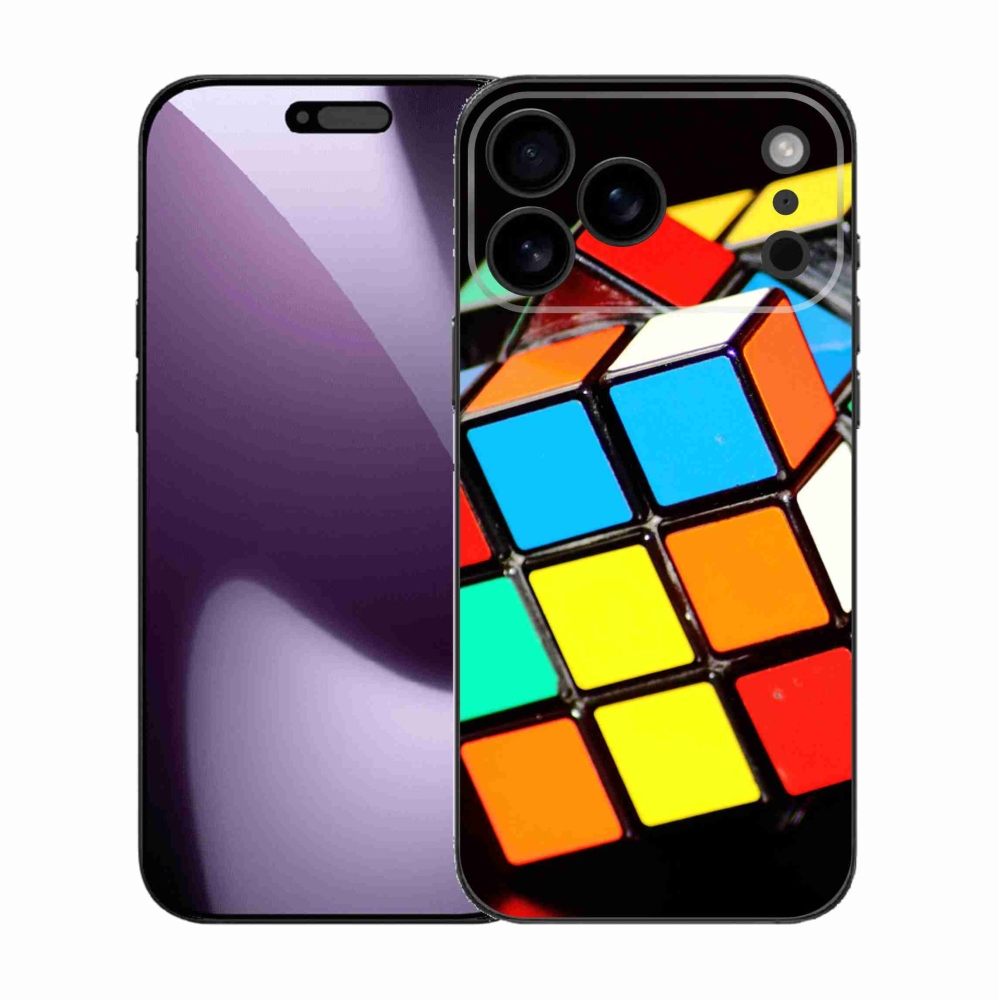 Gélový kryt mmCase na iPhone 17 Pro Max - rubikova kocka