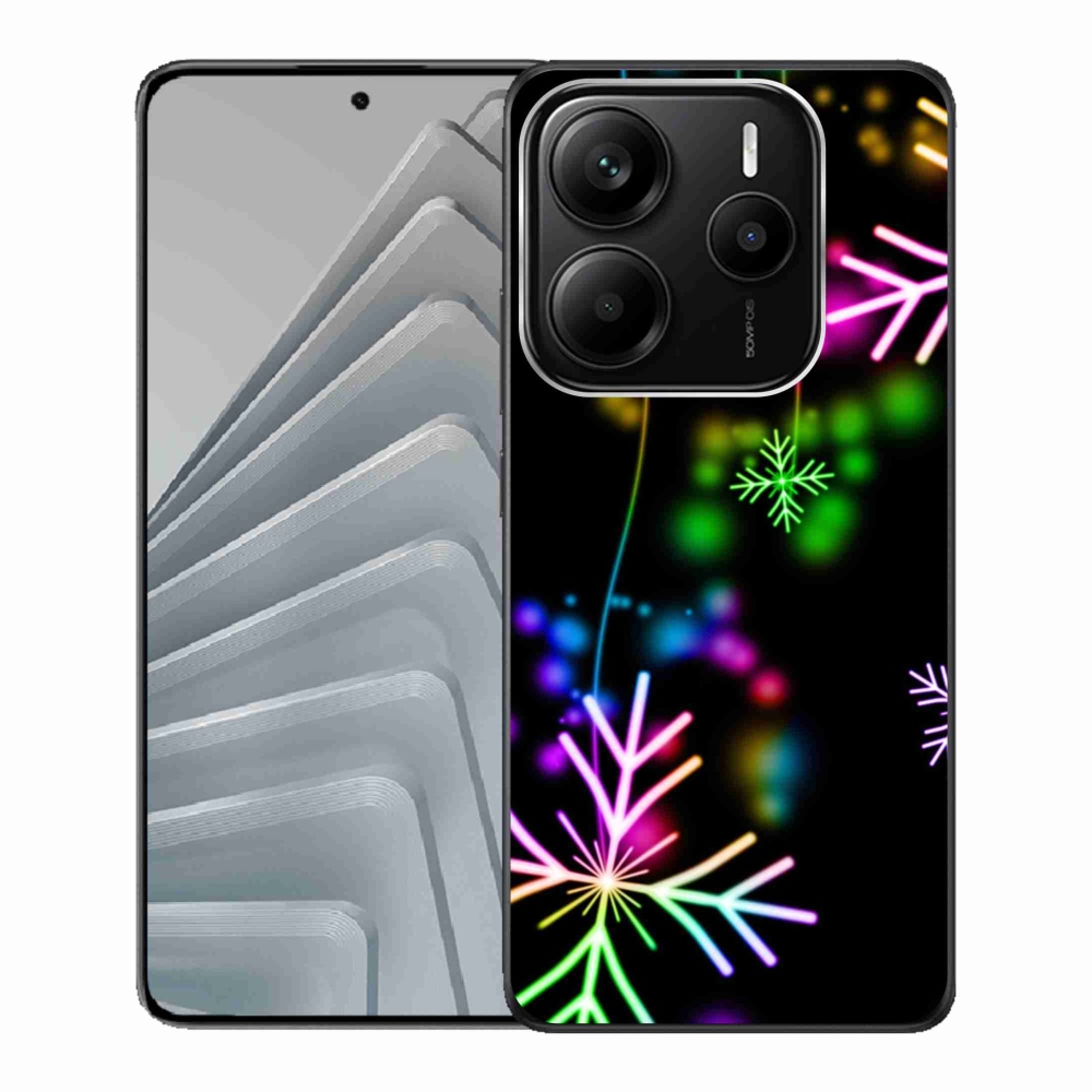 Gélový kryt mmCase na Xiaomi Redmi Note 14 5G - farebné vločky