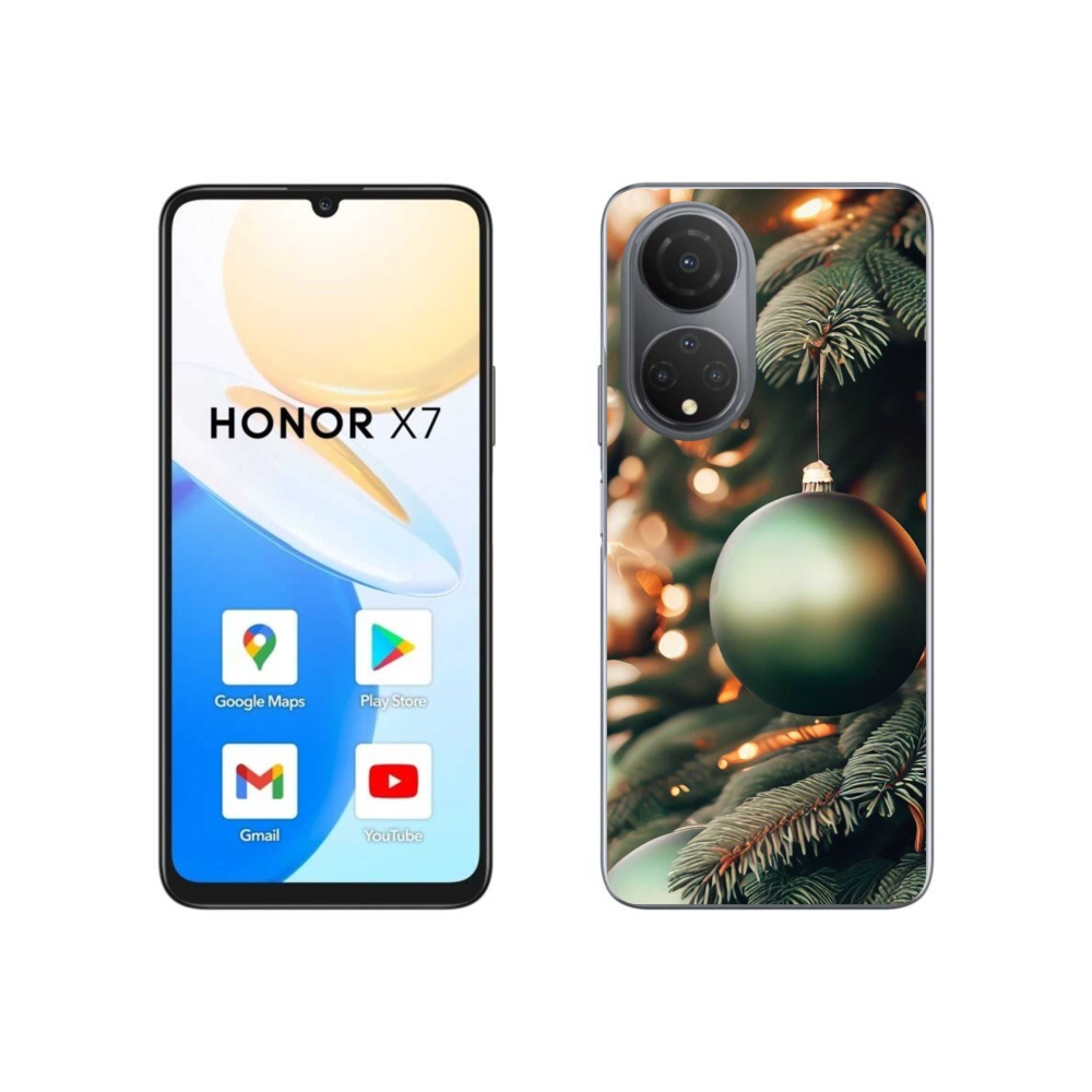 Gélový kryt mmCase na Honor X7 - vianočné ozdoby 1