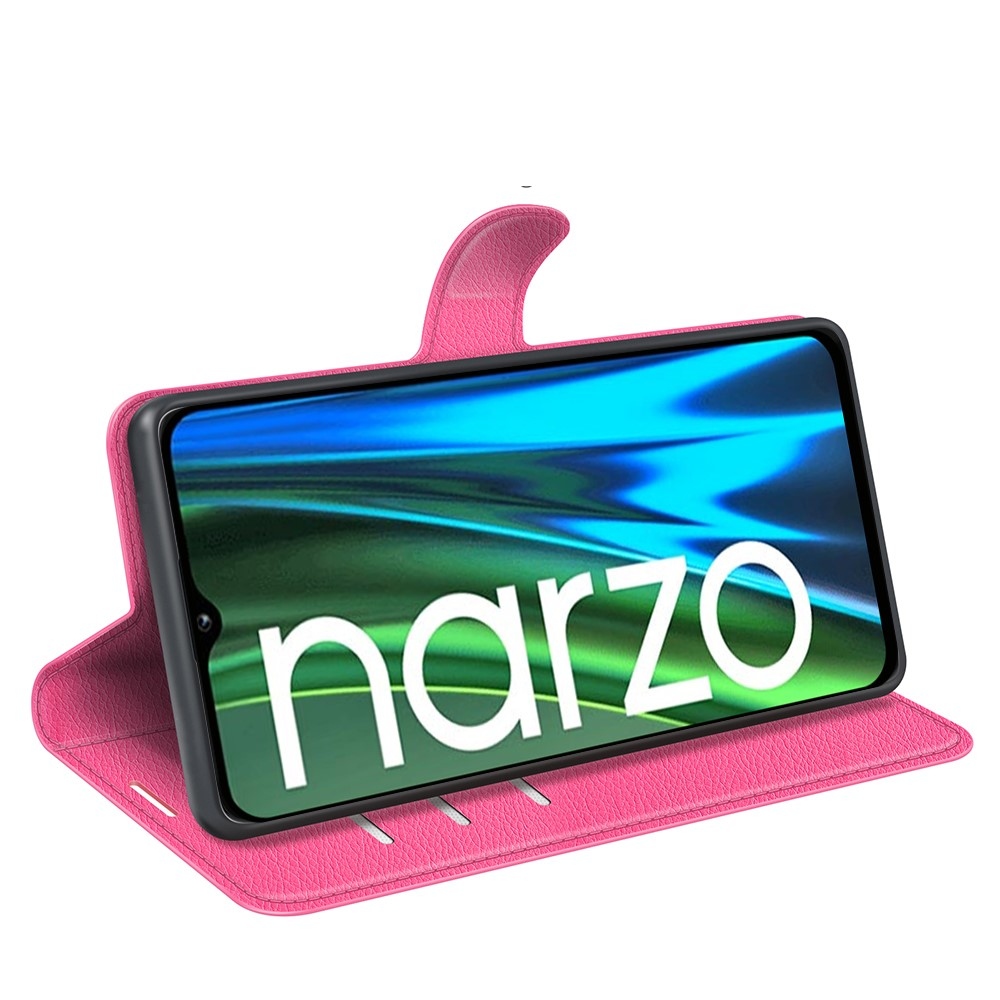 Litchi knižkové puzdro na Realme Narzo 50i - rose