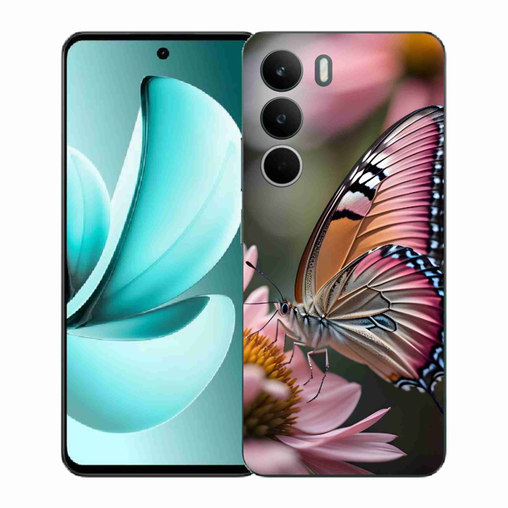 Gélový kryt mmCase na Realme C71 - farebný motýľ