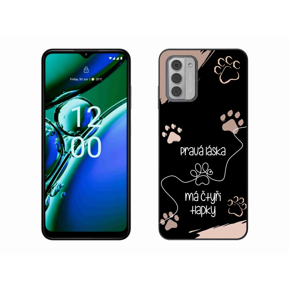 Gélový kryt mmCase na Nokia G42 - psí motív 1 čierne pozadie