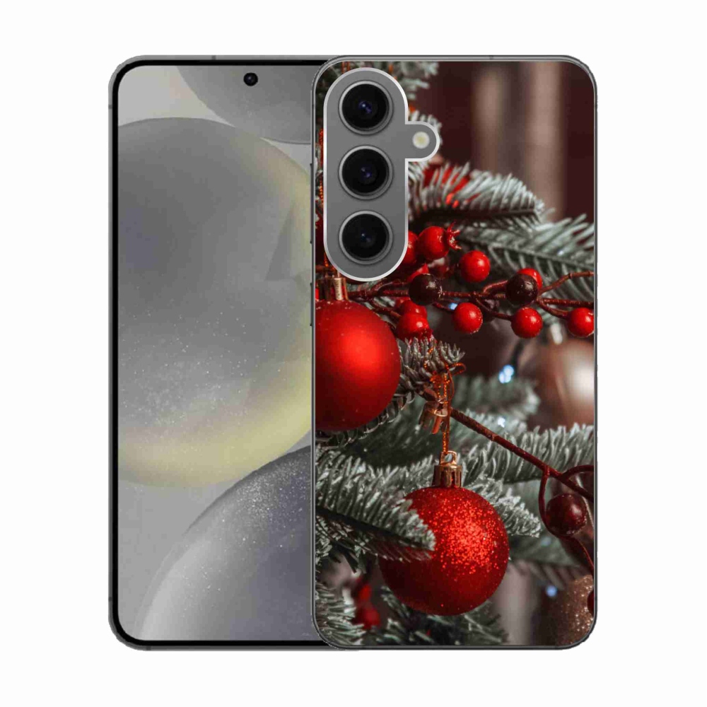 Gélový kryt mmCase na Samsung Galaxy S24 - vianočné ozdoby 2
