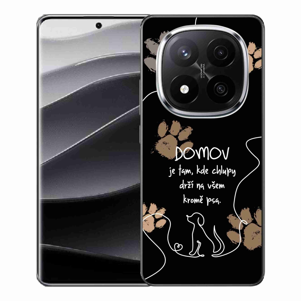 Gélový kryt mmCase na Xiaomi Redmi Note 14 Pro+ 5G - psí motív čierne pozadie