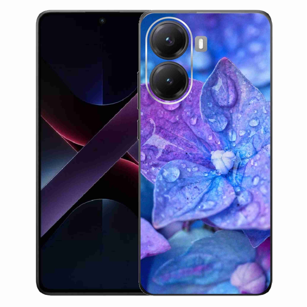 Gélový kryt mmCase na Xiaomi Poco X7 Pro 5G - fialový kvet
