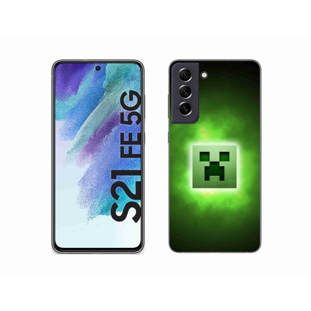 Gélový kryt mmCase na Samsung Galaxy S21 FE 5G - minecraft