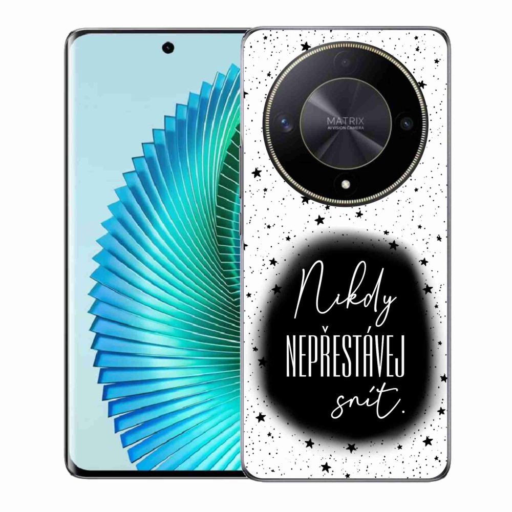 Gélový kryt mmCase na Honor Magic 6 Lite 5G - citát 1 čiernobiele pozadie