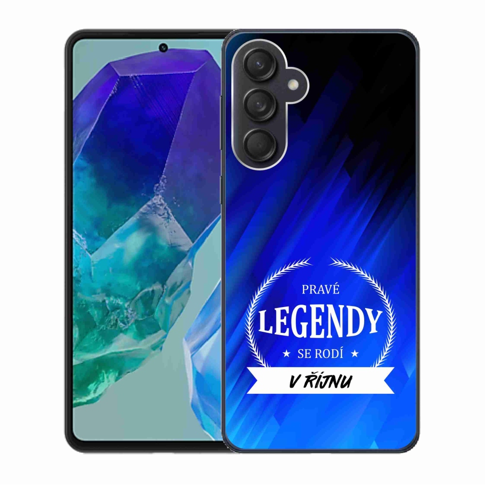 Gélový kryt mmCase na Samsung Galaxy M55 5G - legendy v októbri modré pozadí