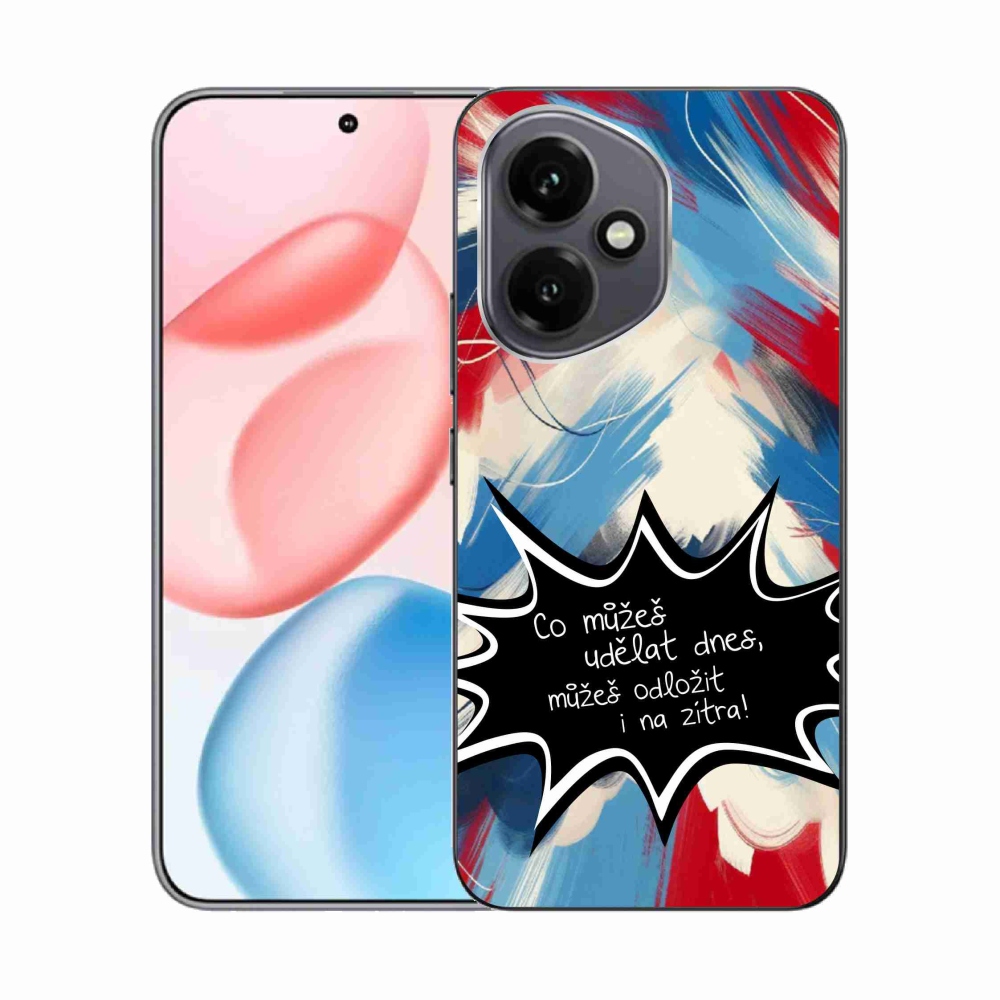 Gélový kryt mmCase na Honor 400 - vtipný text 9 čierne pozadie