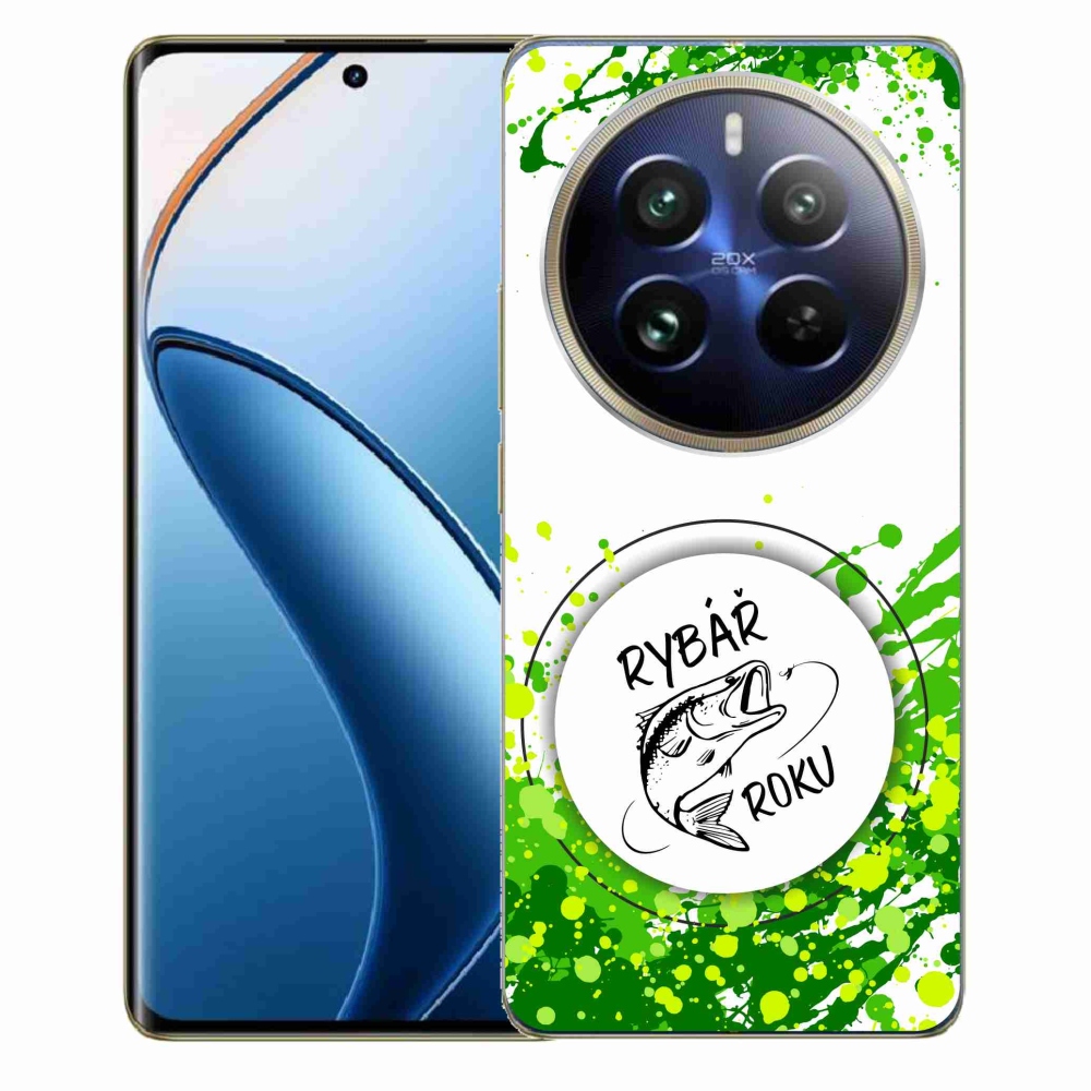 Gélový kryt mmCase na Realme 12 Pro 5G/12 Pro+ 5G - rybár roka biele pozadie