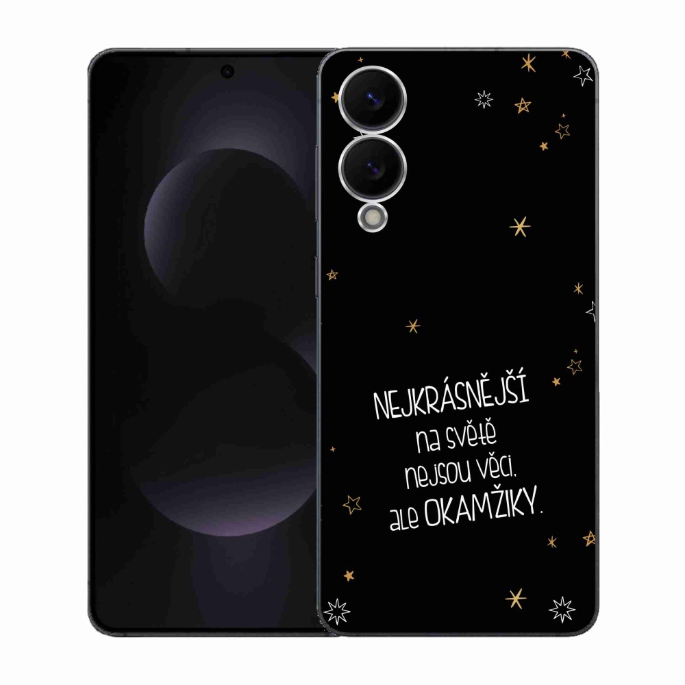 Gélový kryt mmCase na Samsung Galaxy S25 Edge - citát 4 čierne pozadie