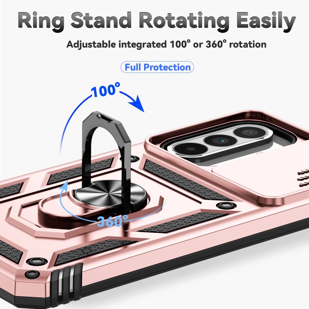 Ring odolný kryt na Samsung Galaxy A36 5G - ružovozlatý