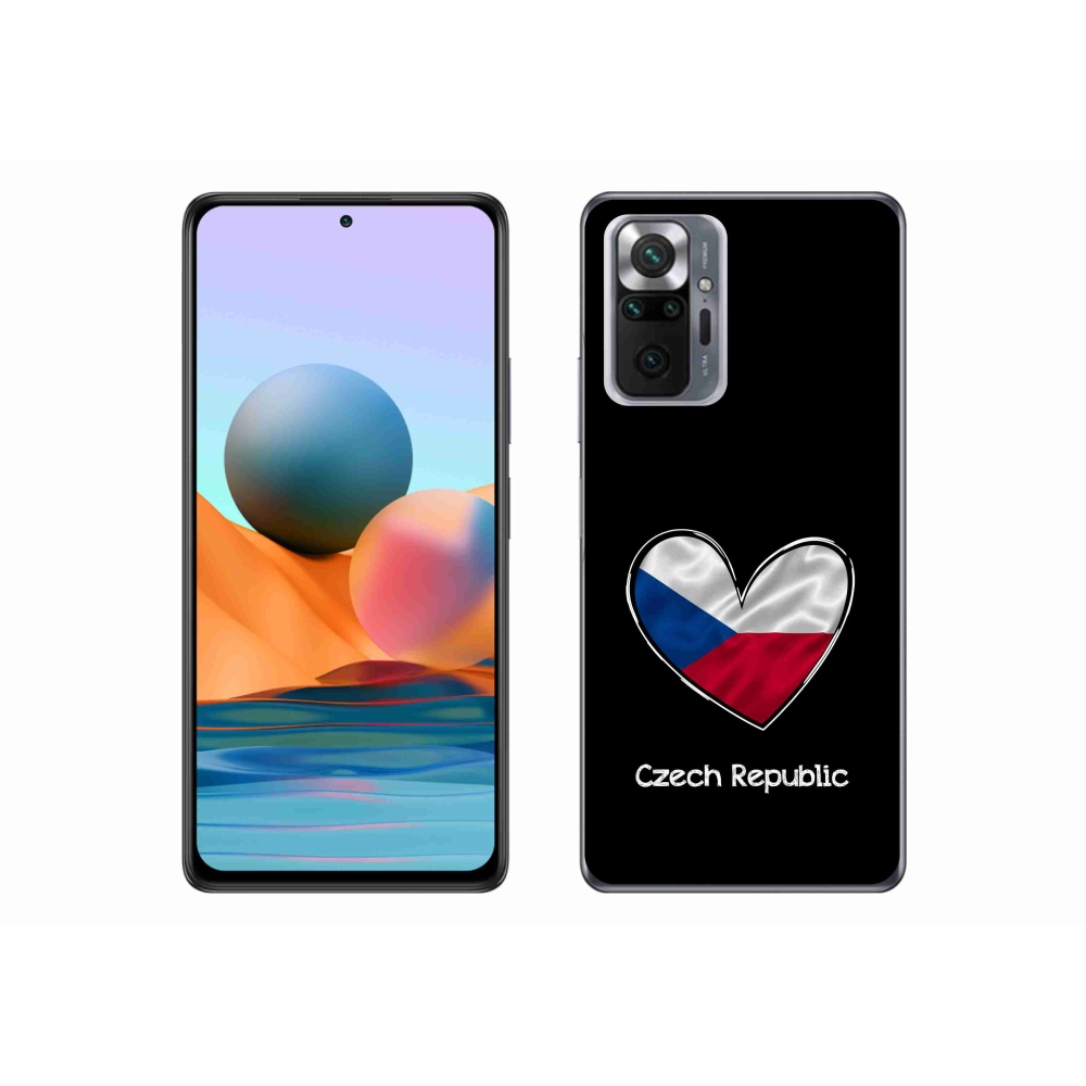 Gélový kryt mmCase na Xiaomi Redmi Note 10 Pro - vlajka srdca čierne pozadie