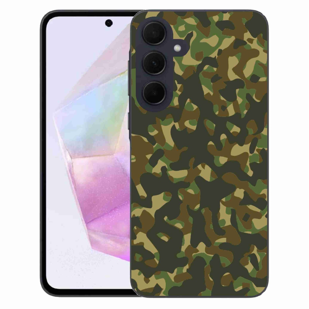 Gélový kryt mmCase na Samsung Galaxy A35 5G - maskáčový vzor 1