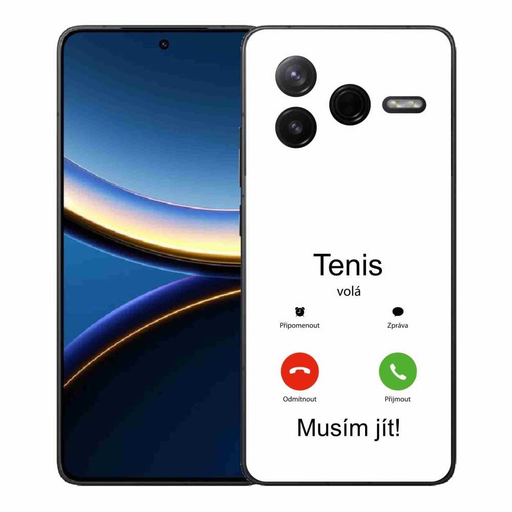 Gélový kryt mmCase na Xiaomi Poco F7 Pro - tenis volá biele pozadie