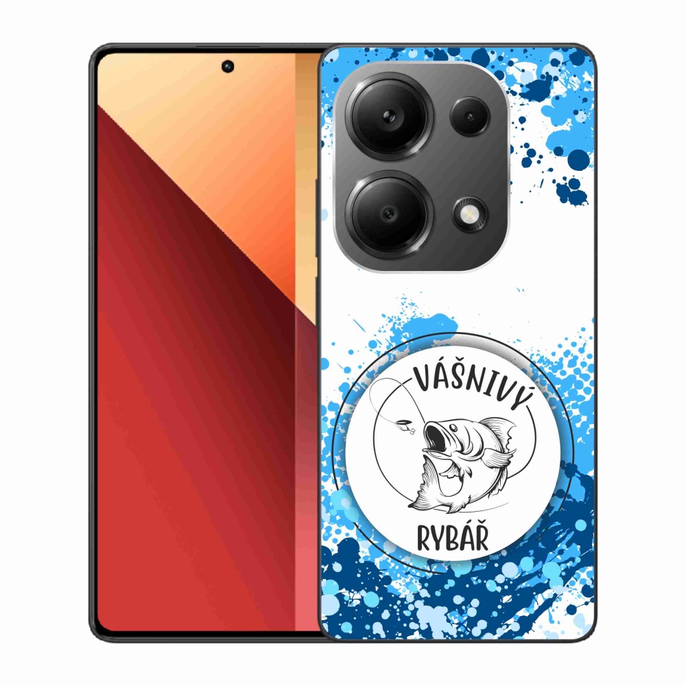 Gélový kryt mmCase na Xiaomi Redmi Note 13 Pro 4G/Poco M6 Pro - vášnivý rybár biele pozadie