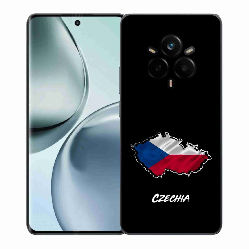 Gélový kryt mmCase na Realme 14 Pro+ 5G - Czechia čierne pozadie