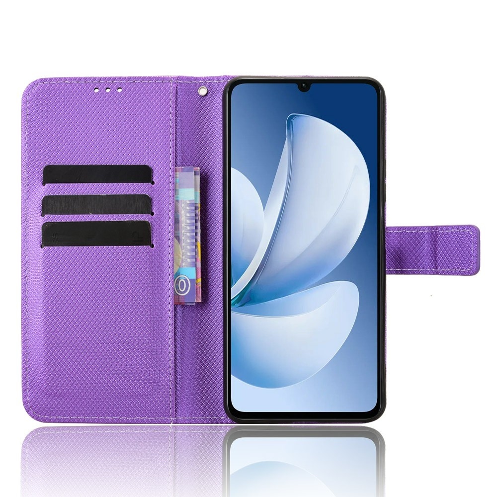 Diamond knižkové puzdro na Realme Note 70T - fialové