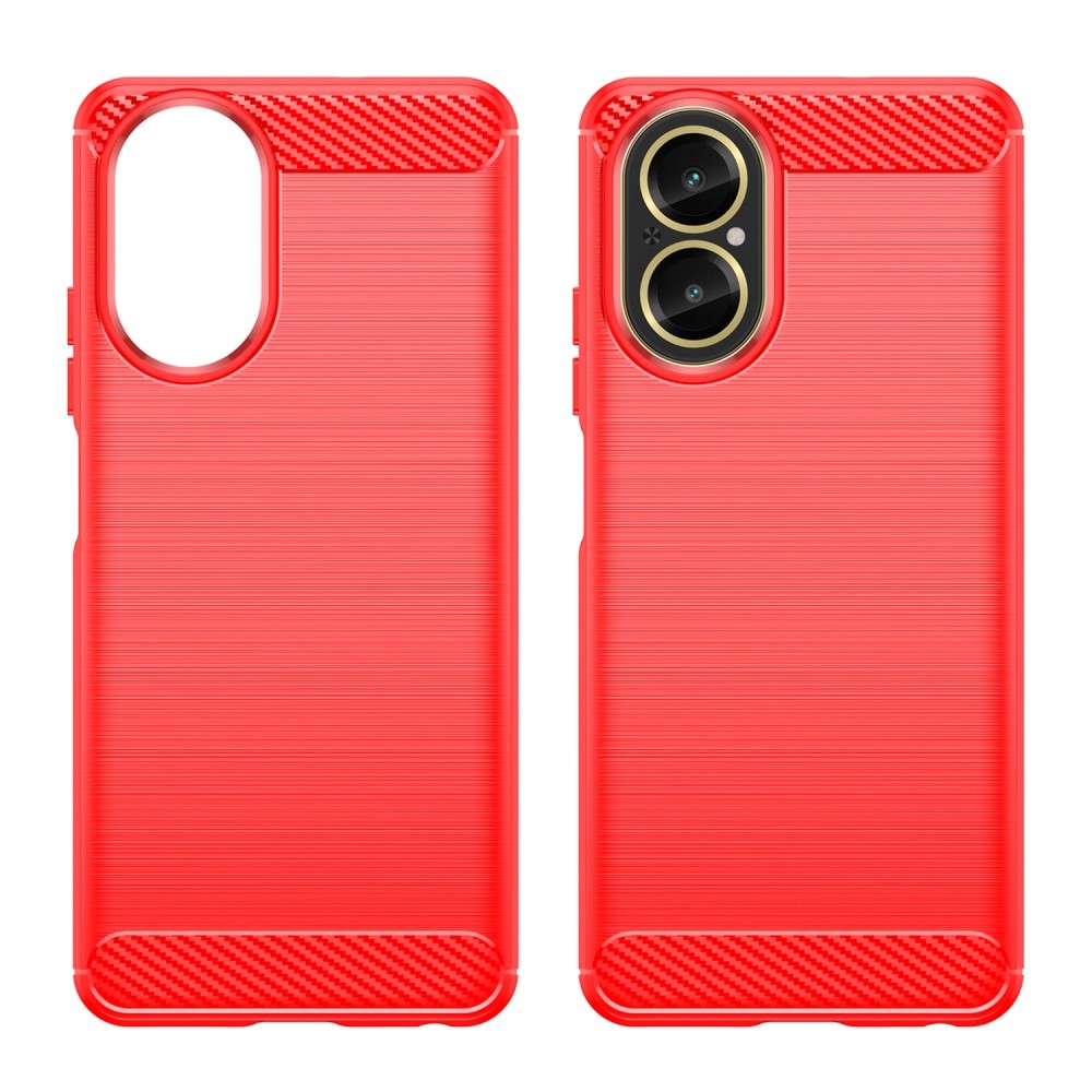 Carbon odolný gélový obal na mobil Realme C67 - červený