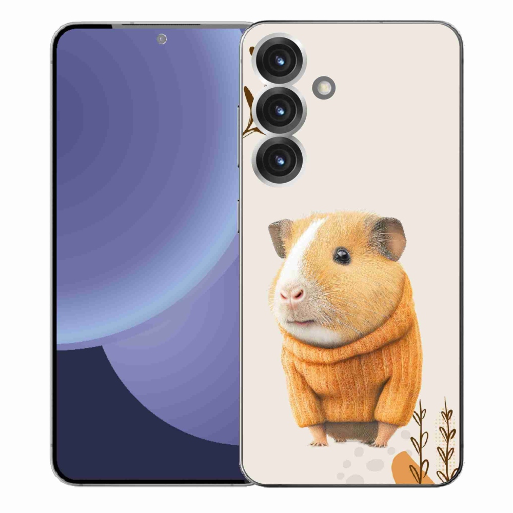 Gélový kryt mmCase na Samsung Galaxy S25+ - morča vo svetri