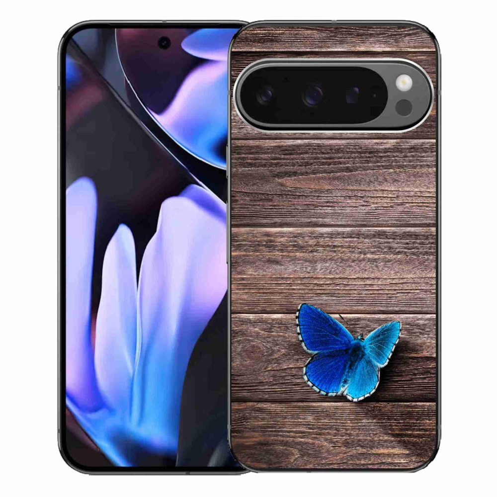 Gélový kryt mmCase na Google Pixel 9 Pro XL - modrý motýľ 1