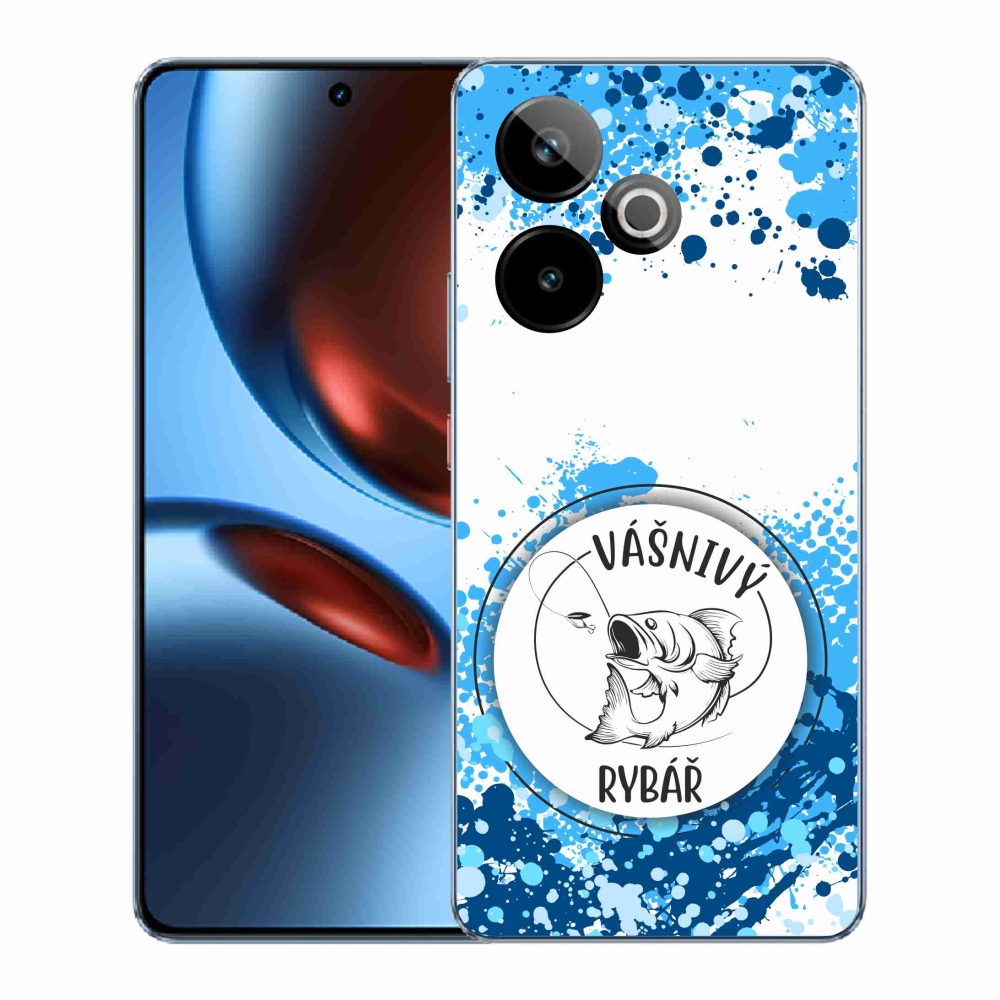 Gélový kryt mmCase na Realme GT 7 5G/GT 7T 5G - vášnivý rybár biele pozadie