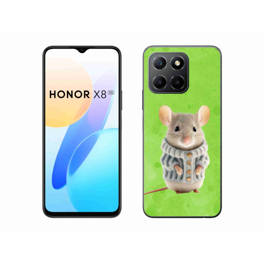 Gélový kryt mmCase na Honor X8 5G - myška vo svetri
