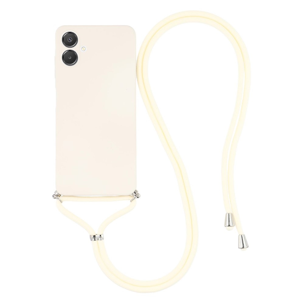 Lining gélový obal so šnúrkou na Samsung Galaxy A07 4G - biely